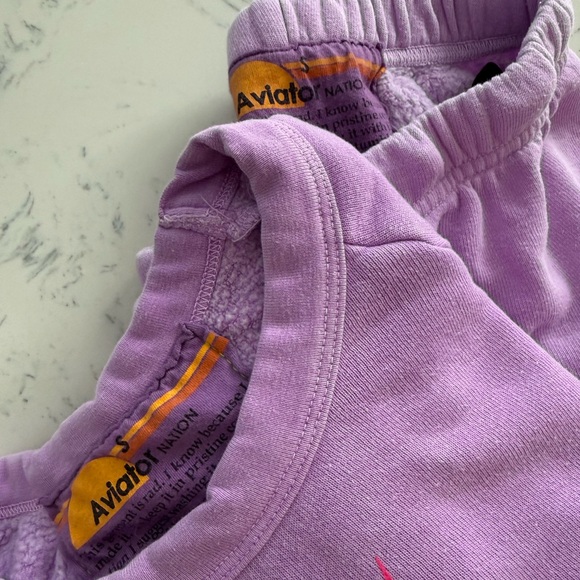Aviator Nation Purple & Pink Set with Pink lightning bolt, Size Small - Picture 2 of 14